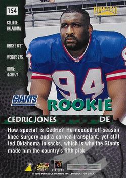 1996 Pinnacle - Foil #154 Cedric Jones Back