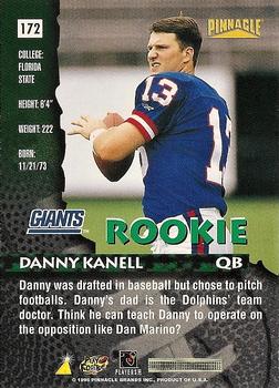 1996 Pinnacle - Foil #172 Danny Kanell Back