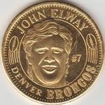 1996 Pinnacle Mint - Coins Gold Plated #2 John Elway Front