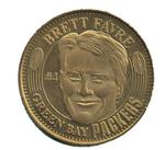 1996 Pinnacle Mint - Coins Gold Plated #9 Brett Favre Front