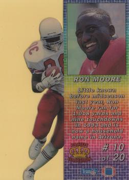 1994 Pacific - Crystalline Collection #10 Ron Moore Back