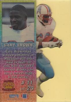 1994 Pacific - Crystalline Collection #11 Gary Brown Back