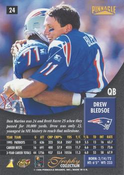 1996 Pinnacle - Trophy Collection #24 Drew Bledsoe Back