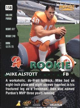 1996 Pinnacle - Trophy Collection #158 Mike Alstott Back