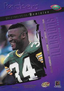 1996 Playoff Illusions - Spectralusion Dominion #64 Edgar Bennett Back