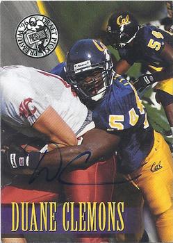 1996 Press Pass - Autographs #NNO Duane Clemons Front