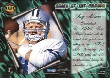1994 Pacific - Gems of the Crown #1 Troy Aikman Back