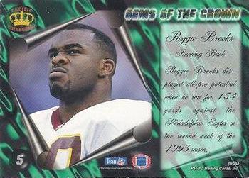 1994 Pacific - Gems of the Crown #5 Reggie Brooks Back