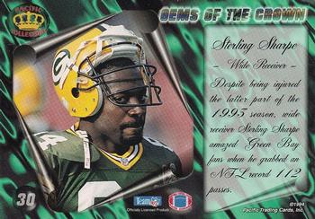 1994 Pacific - Gems of the Crown #30 Sterling Sharpe Back