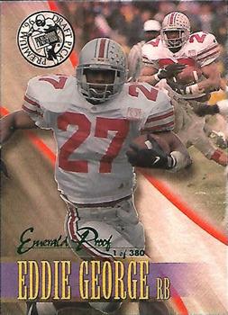 1996 Press Pass - Holofoil Emerald Proofs #5 Eddie George Front