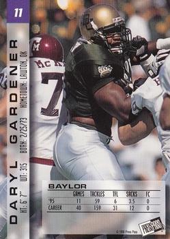 1996 Press Pass Paydirt #11 Daryl Gardener Back