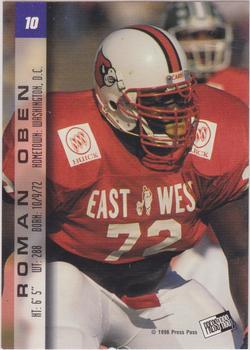 1996 Press Pass Paydirt - Red #10 Roman Oben Back