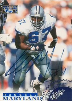 1996 Pro Line - Autographs Blue #NNO Russell Maryland Front