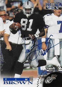 1996 Pro Line - Autographs Gold #NNO Tim Brown Front