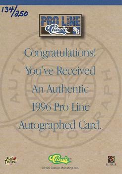 1996 Pro Line - Autographs Gold #NNO Arthur Marshall Back