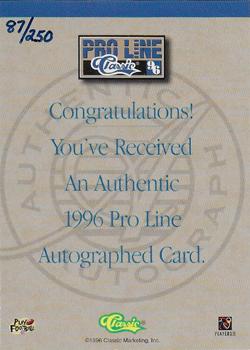 1996 Pro Line - Autographs Gold #NNO Roman Oben Back
