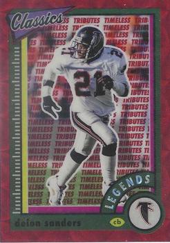 2022 Panini Classics - H2 Premium Edition Timeless Tributes Red #116 Deion Sanders Front