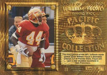1994 Pacific - Knights of the Gridiron #11 William Floyd Back