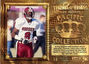1994 Pacific - Knights of the Gridiron #14 Thomas Lewis Back