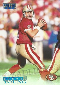 1996 Pro Line - Headliners #2 Steve Young Front