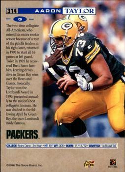 1996 Pro Line - Headliners #314 Aaron Taylor Back