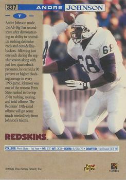 1996 Pro Line - Headliners #337 Andre Johnson Back
