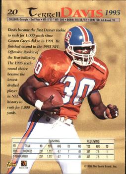 1996 Pro Line Memorabilia #20 Terrell Davis Back