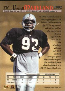 1996 Pro Line Memorabilia #78 Russell Maryland Back