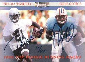 1996 Pro Line Memorabilia - Rookie Autographs #2 Tshimanga Biakabutuka / Eddie George Front