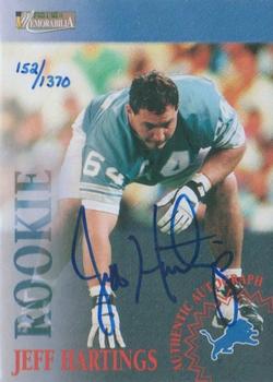 1996 Pro Line Memorabilia - Rookie Autographs #8 Jeff Hartings Front