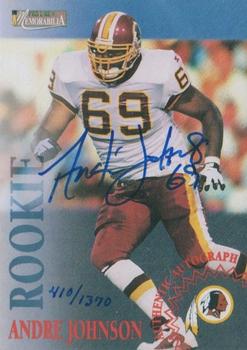 1996 Pro Line Memorabilia - Rookie Autographs #9 Andre Johnson Front