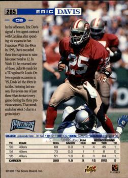 1996 Pro Line - Printer's Proofs #285 Eric Davis Back