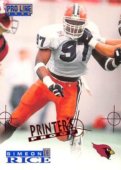 1996 Pro Line - Printer's Proofs #345 Simeon Rice Front