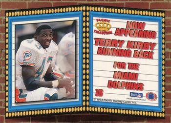 1994 Pacific - Marquee Prisms #16 Terry Kirby Back
