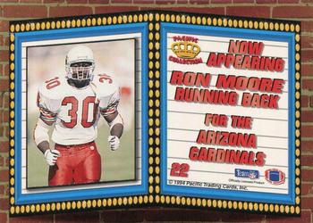 1994 Pacific - Marquee Prisms #22 Ron Moore Back
