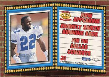 1994 Pacific - Marquee Prisms #31 Emmitt Smith Back