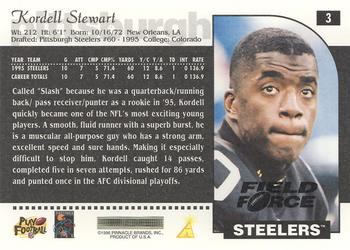 1996 Score - Field Force #3 Kordell Stewart Back