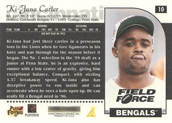 1996 Score - Field Force #10 Ki-Jana Carter Back