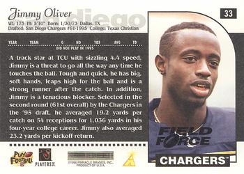 1996 Score - Field Force #33 Jimmy Oliver Back