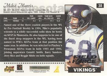 1996 Score - Field Force #38 Mike Morris Back