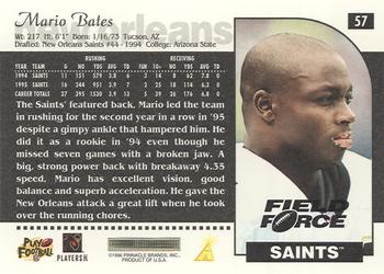 1996 Score - Field Force #57 Mario Bates Back