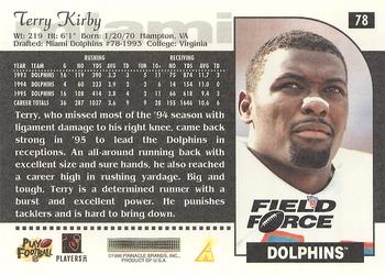 1996 Score - Field Force #78 Terry Kirby Back