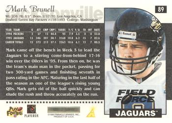 1996 Score - Field Force #89 Mark Brunell Back