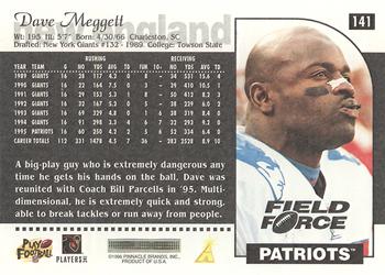 1996 Score - Field Force #141 Dave Meggett Back