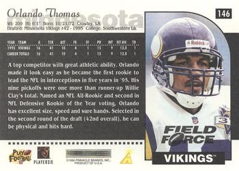 1996 Score - Field Force #146 Orlando Thomas Back