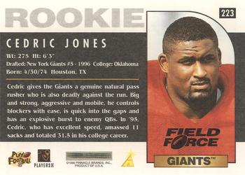 1996 Score - Field Force #223 Cedric Jones Back