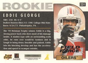 1996 Score - Field Force #231 Eddie George Back