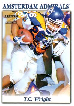 1996 Score WLAF #7 T.C. Wright Front