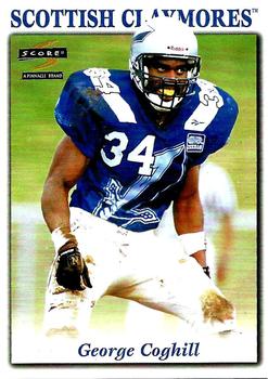 1996 Score WLAF #24 George Coghill Front