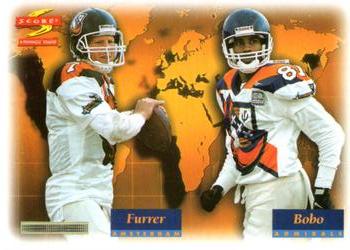 1996 Score WLAF - Team Inserts #1 Will Furrer / Phillip Bobo / T.C. Wright / Malcolm Showell Front